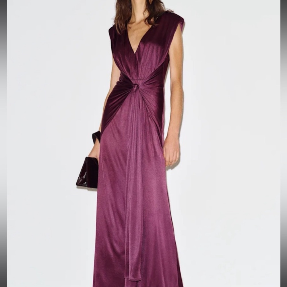Reformation Cali Knit Dress huckleberry